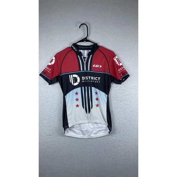 Louis Garneau District Multisport Cycling Jersey Mens Medium Full Zip Bike Shirt - Picture 1 of 9